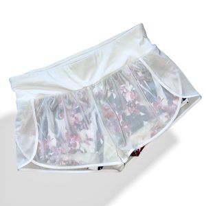 Fabletics Sheer Overlay Tulip Shorts small